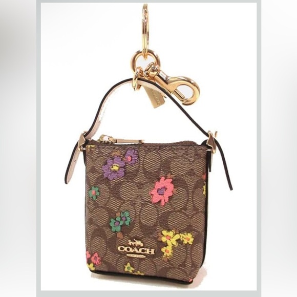 Coach Mini Bag Charm in signature canvas NWT - Picture 8 of 14